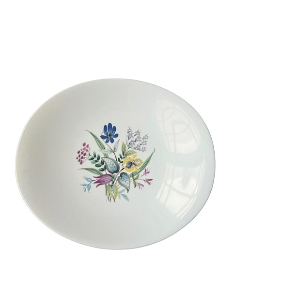 3 Hall Hallcraft Eva Zeisel Bouquet Bread & Butter Oval Plate + Teacup & Saucer - Picture 5 of 15